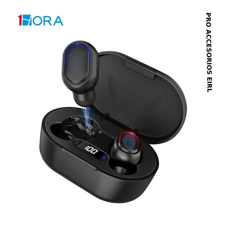 1 HORA AUT114 AUDIFONOS INALAMBRICOS TWS CON INDICADOR LED