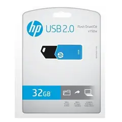 HP - Memoria USB 32GB Flash Drive V150W NEGRO AZUL