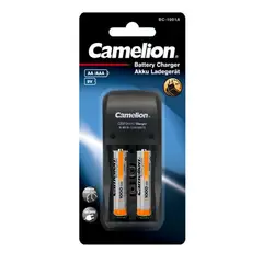 CAMELION - CARGADOR + 2 PILAS RECARGABLES (AAA1000mAh)