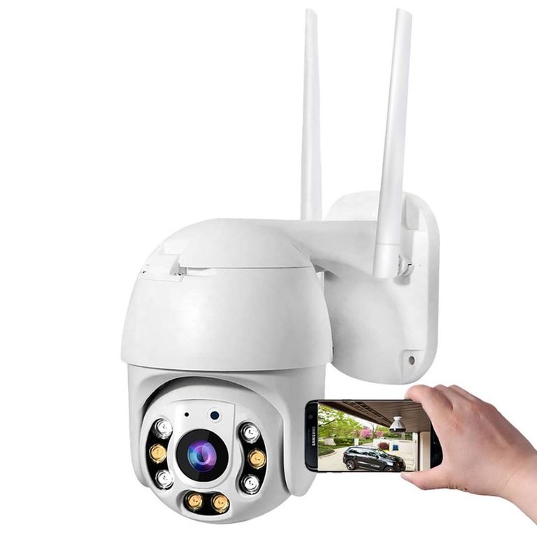 Camara de Seguridad Wifi Full HD para Exterior con Alarma y Sensor Movimiento A6