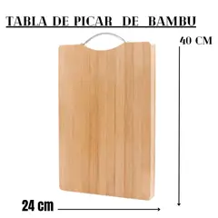 GENERICO - TABLA DE MADERA DE PICAR PROFESIONAL DE BAMBU