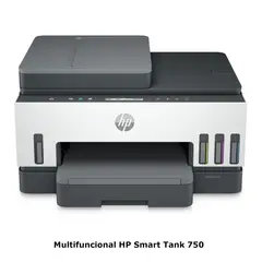 HP - Impresora Multifuncional Smart Tank 750 WiFi Duplex Tinta continua