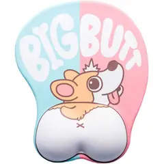 GENERICO - Mouse Pad 3D Almohadilla Ergonómico Reposamuñecas Antideslizante Perro