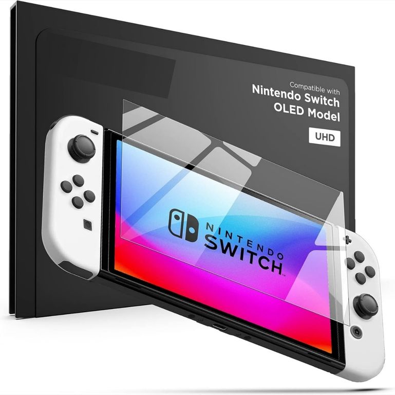 Protector de Pantalla pa Nintendo Switch OLED Cristal Vidrio Templado