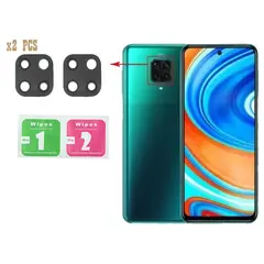 GENERICO - Pack X2 Micas Protector para Lente de Cámara Xiaomi Note 9S - Negro