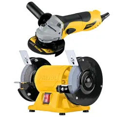 PRETUL - Combo Esmeril amoladora de banco Amoladora angular 700W 220V