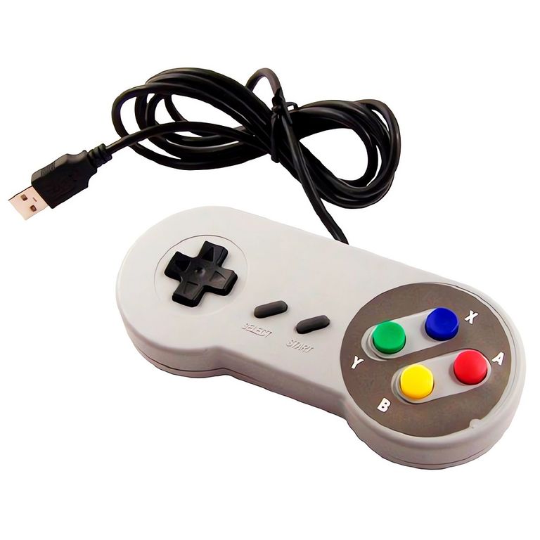 Mando Tipo Super Nintendo Para Pc Con Cable USB