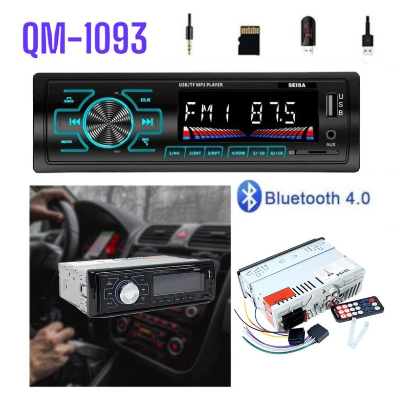Stereo Autoradio Autos con Pantalla Digital LCD Bluetooth
