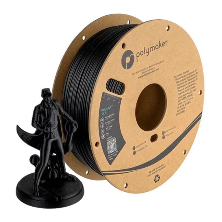 Filamento PolyLite PLA Negro 175mm 1Kg