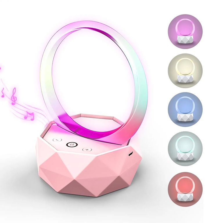 Parlante Lámpara Bluetooth Inalámbrico Con Luz de Atmósfera Colorida