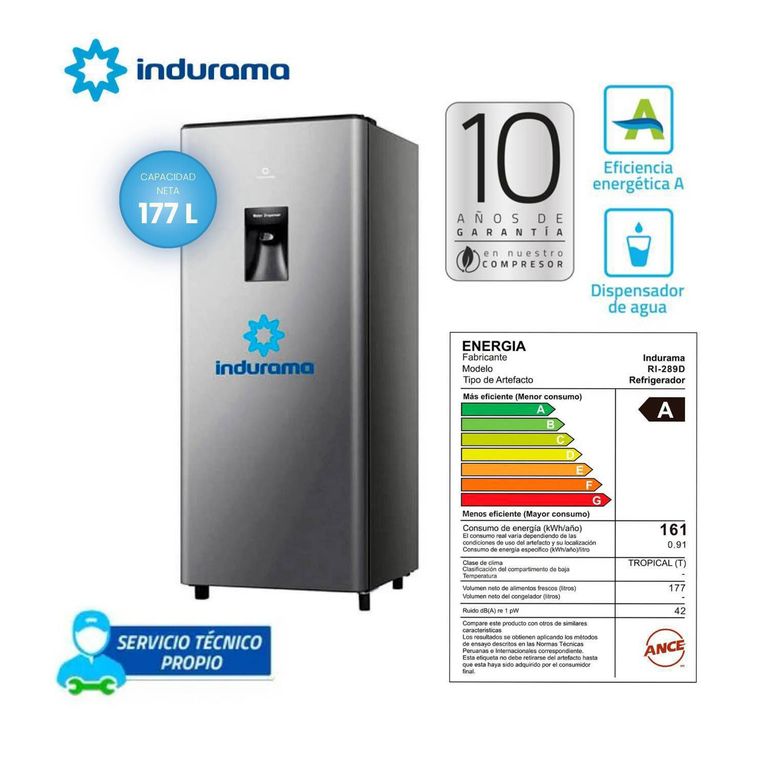 Refrigeradora RI-289D 177 litros