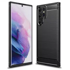 GENERICO - Funda Bumper Samsung S23 Ultra Fibra de Carbono Cepillada
