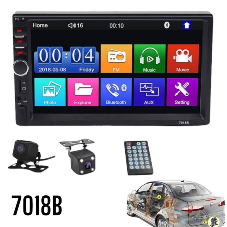 Stéreo Autoradio Pantalla 7Táctil Bluetooth Cámara Trasera