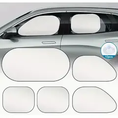 GENERICO - Pack x5 Tapasol Plateado Trasero Lateral para Autos Camionetas