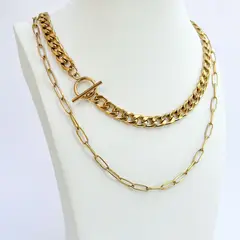 GENERICO - Set x 2 collares chunky - Naif Jewelry Peru