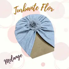 GENERICO - Turbante de bebe con Flor en algodón pima