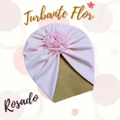 GENERICO - Turbante de bebe con Flor en algodón pima
