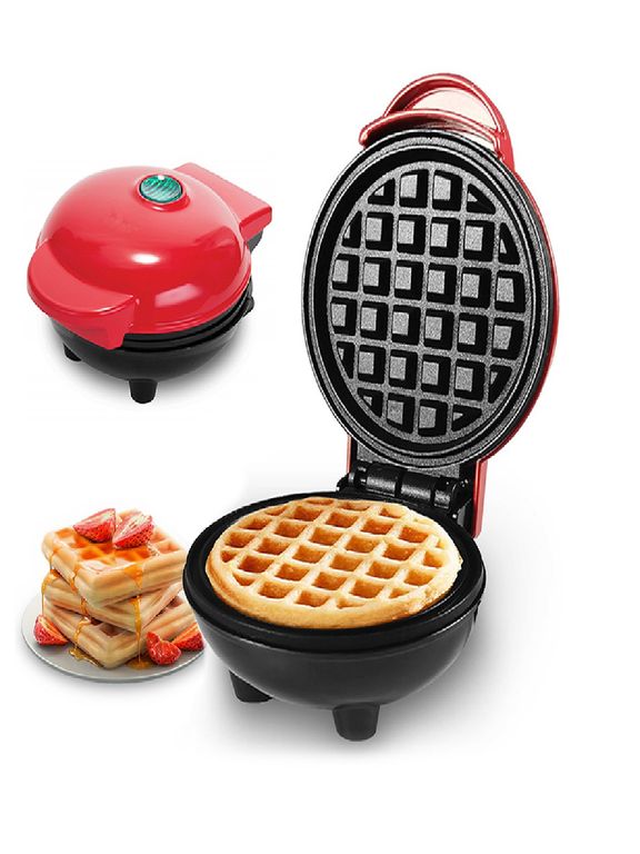 Mini Waflera Antiadherente Rojo