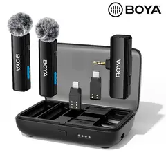 BOYA - Micrófono Boyalink Profesional Multiconexión Universal Dual para Android iPhone y Cámara