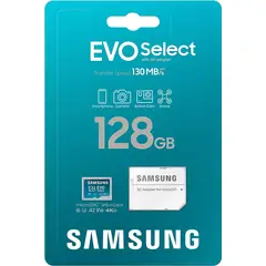 SAMSUNG - Micro SD 128gb Evo Select Plus + 4k 130 Mb/s U3 A2
