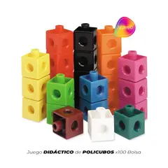 GENERICO - Juego Didáctico Policubos Bolsa x100 Pcs