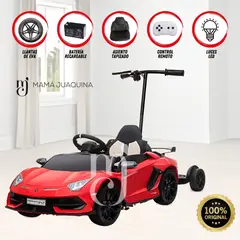 LAMBORGHINI - Carro a Batería para Niño y Adulto «AVENTADOR» Licensed Red