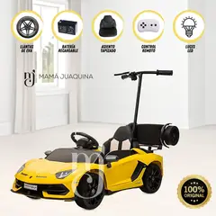 LAMBORGHINI - Carro a Batería para Niño y Adulto AVENTADOR Licensed Yellow