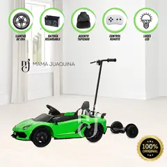 LAMBORGHINI - Carro a Batería para Niño y Adulto AVENTADOR Licensed Green