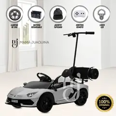 LAMBORGHINI - Carro a Batería para Niño y Adulto «AVENTADOR» Licensed Gray