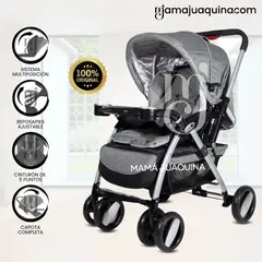 BAMBINO - Coche Cuna de Lujo «GALAXY» Edición Limitada Gray