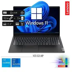 LENOVO - Laptop Nueva V15 G3 IAP Core I5 12va Gen 12GB RAM 512GB SSD 1TB HDD