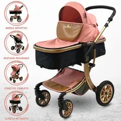 CONFORT - Coche Deportivo Moisés para Bebé «ALFA» Pink