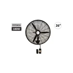 TREVELY - Ventilador Industrial de Pared 26" VT-27C Control Remoto