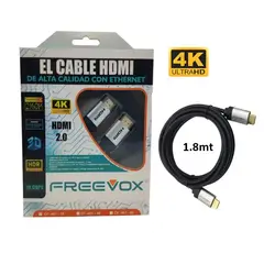 FREEVOX - CABLE HDMI 4K 1.8m 2.0 CON ETHERNET