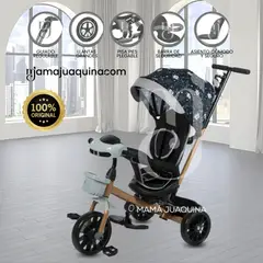 EBABY - Triciclo Guiador con Bluetooth para Niños «ROY PREMIUM» Gray