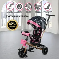 EBABY - Triciclo Guiador con Bluetooth para Niños «ROY PREMIUM» Pink
