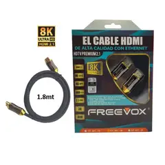 FREEVOX - CABLE HDMI 8K 1.8m 2.1 CON ETHERNET