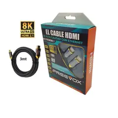 FREEVOX - Cable HDMI 8k TRENZADO 3M V2.1 CON ETHERNET