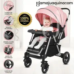 BABY HAPPY - Coche Cuna De Lujo «PASSO PLATA» Edición Limitada Pink