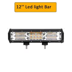 KOBO - Neblinero Led 180w 30cm Dual Blanco Ambar Estrobo Premiun