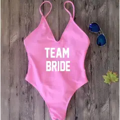 GENERICO - Talla S Rosado - Traje de Baño Playa Team Bride Piscina