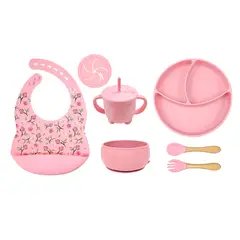 BABYKISS - SET DE PLATOS DE SILICONA PARA BEBES UNICORNIO