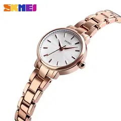 SKMEI - RELOJ 1410 ORO ROSA CORREA ACERO PARA MUJER