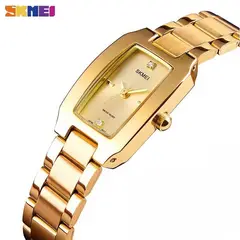 SKMEI - RELOJ 1400 DORADO Analógo CORREA ACERO DAMA