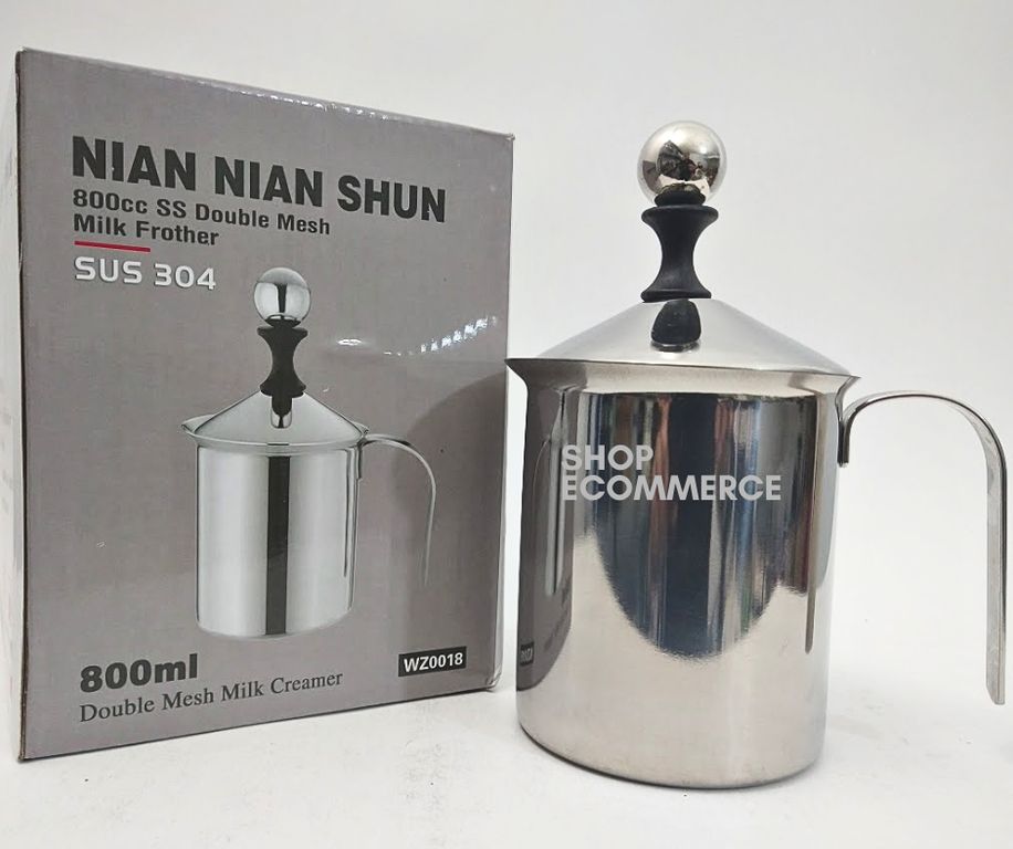Espumador de leche doble malla 800ml
