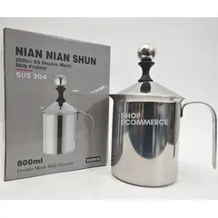 GENERICO - Espumador de leche doble malla 800ml