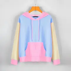 ROSUE - Polera tricolor aesthetic para dama Standard Oversize