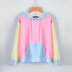 ROSUE - Polera tricolor aesthetic para dama Standard Oversize