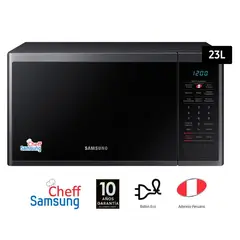 SAMSUNG - Microondas Black Stainless Steel 23L MS23J5133AG