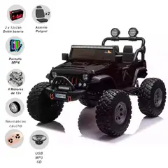 JEEP - Carro a Batería para Niños 4 x 4 «WRANGLER» Black